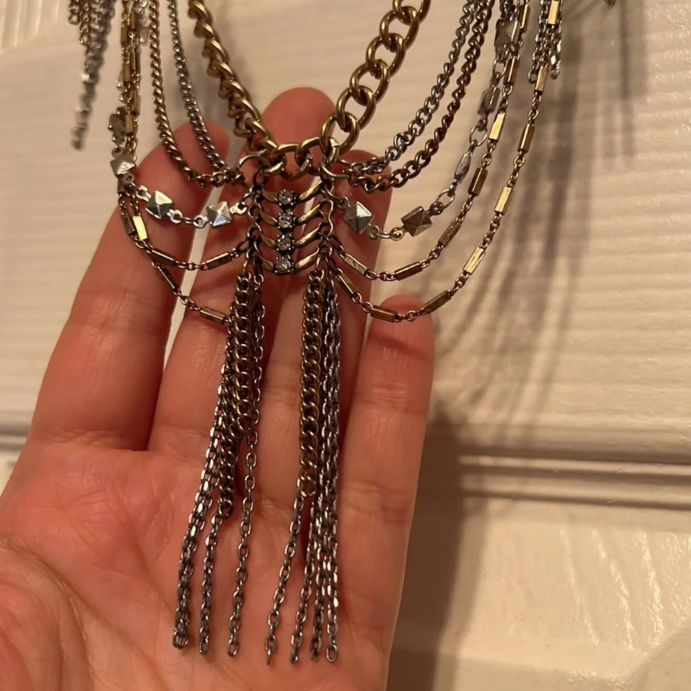 Tribal Statement Women’s Necklace Chain & Tassels Design Y2K Fashion